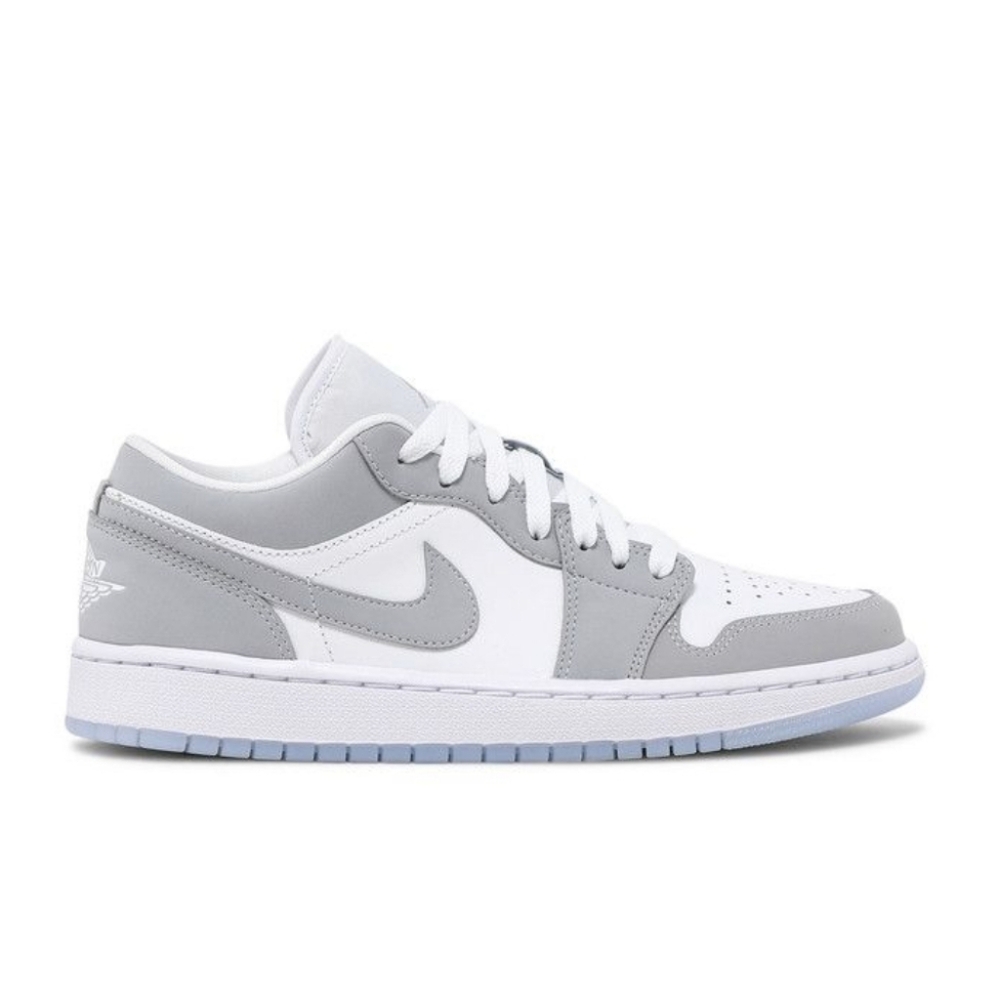 Brand New Air Jordan 1 Low 'White Wolf Grey' Size Women's 8.5 Sku DC0774 105